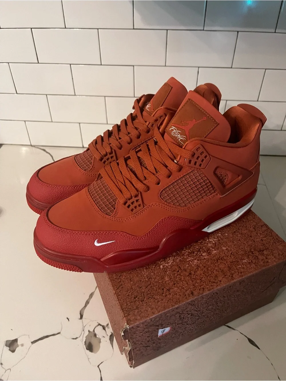 Men’s Retro 4 Brick By Brick Size 14.